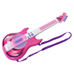 Gitara s mikrofónom na stojane Rock Star - ružová